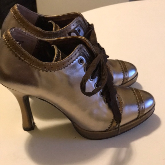 95 Colin Stuart Metallic Color Blocked Platforms sz 8B - Picture 3 of 8